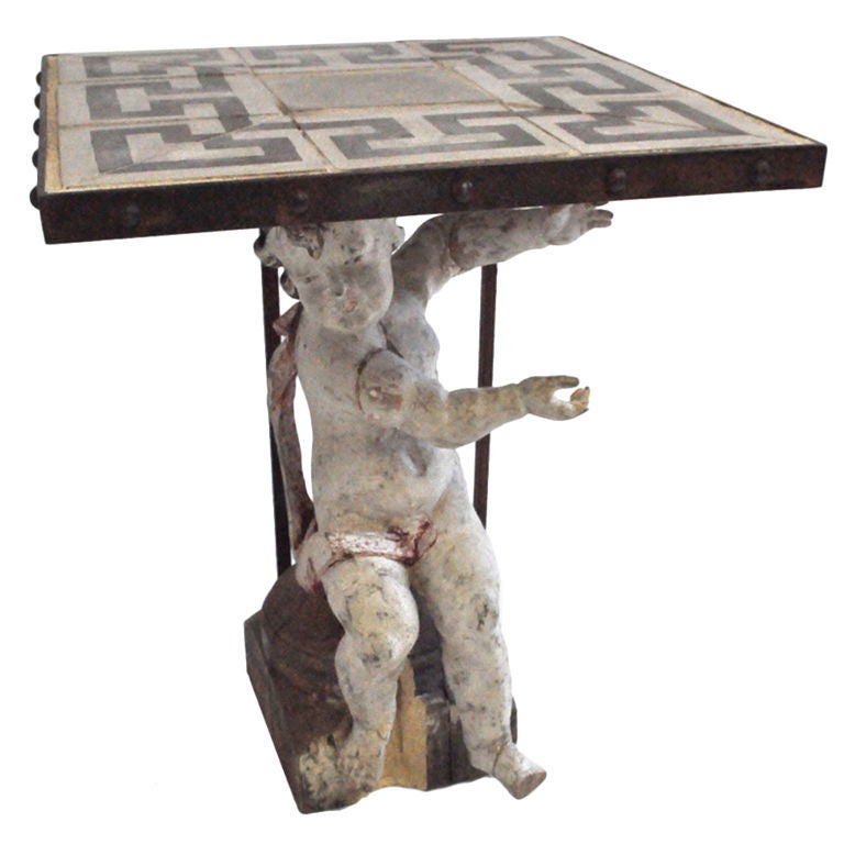 18th Century Putti Fragment Table For Sale