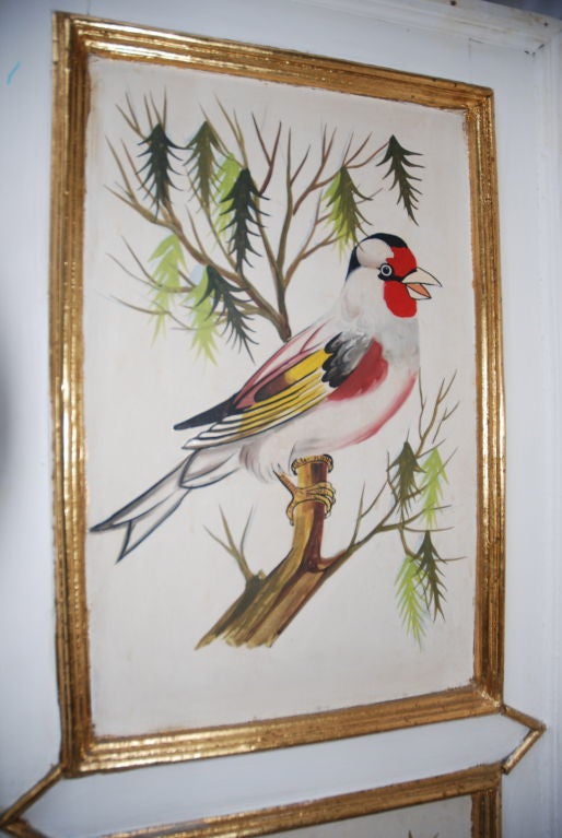 Rangel's workshop Folding Screen painted with birds For Sale 3
