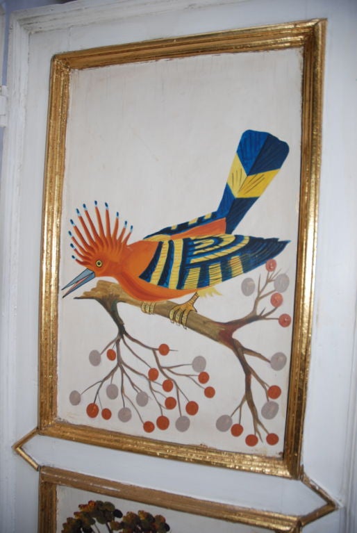 Rangel's workshop Folding Screen painted with birds For Sale 4