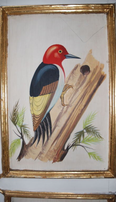 Rangel's workshop Folding Screen painted with birds For Sale 5