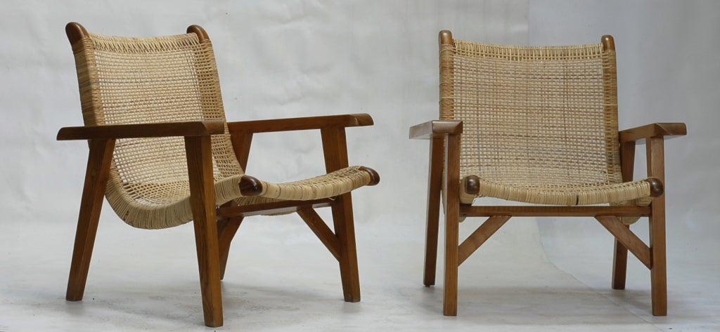 Pair of chairs attributed to Clara Porset
