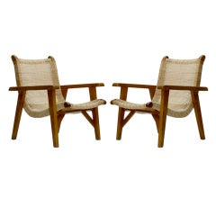 Pair of chairs attributed to Clara Porset