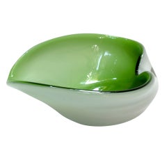 Vintage Green murano ashtray