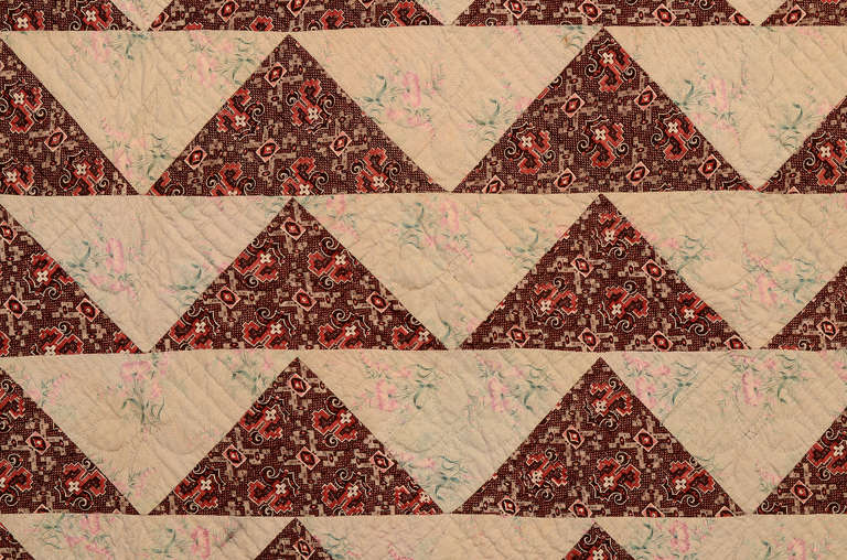 Early Wild Goose Chase Quilt In Excellent Condition For Sale In Darnestown, MD