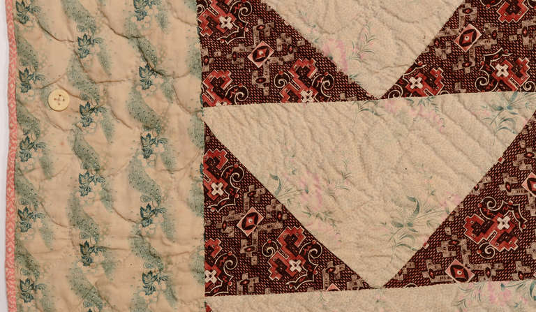 Cotton Early Wild Goose Chase Quilt For Sale
