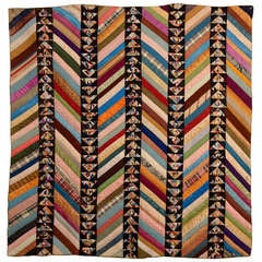 Antique Chevrons and Wild Goose Chase Quilt