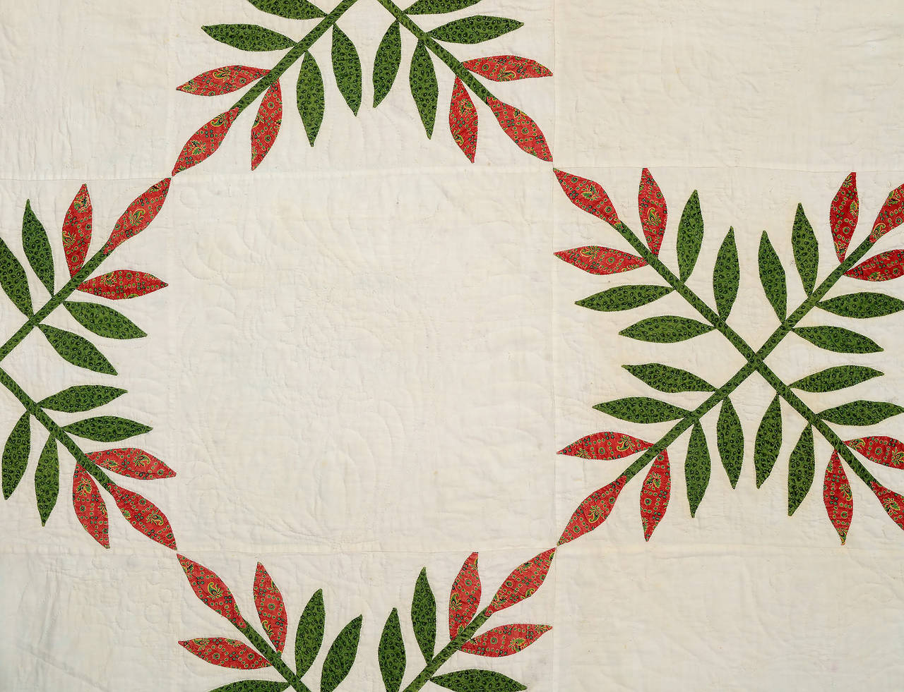 Mid-19th Century Laurel Leaf Quilt