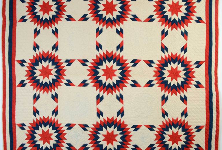 Patriotic Touching Stars Quilt