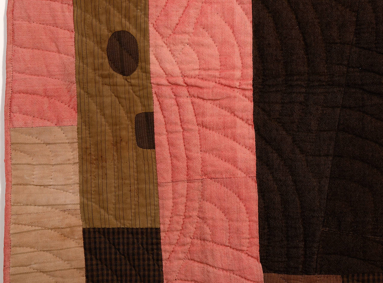 American Early Wool Abstract Quilt