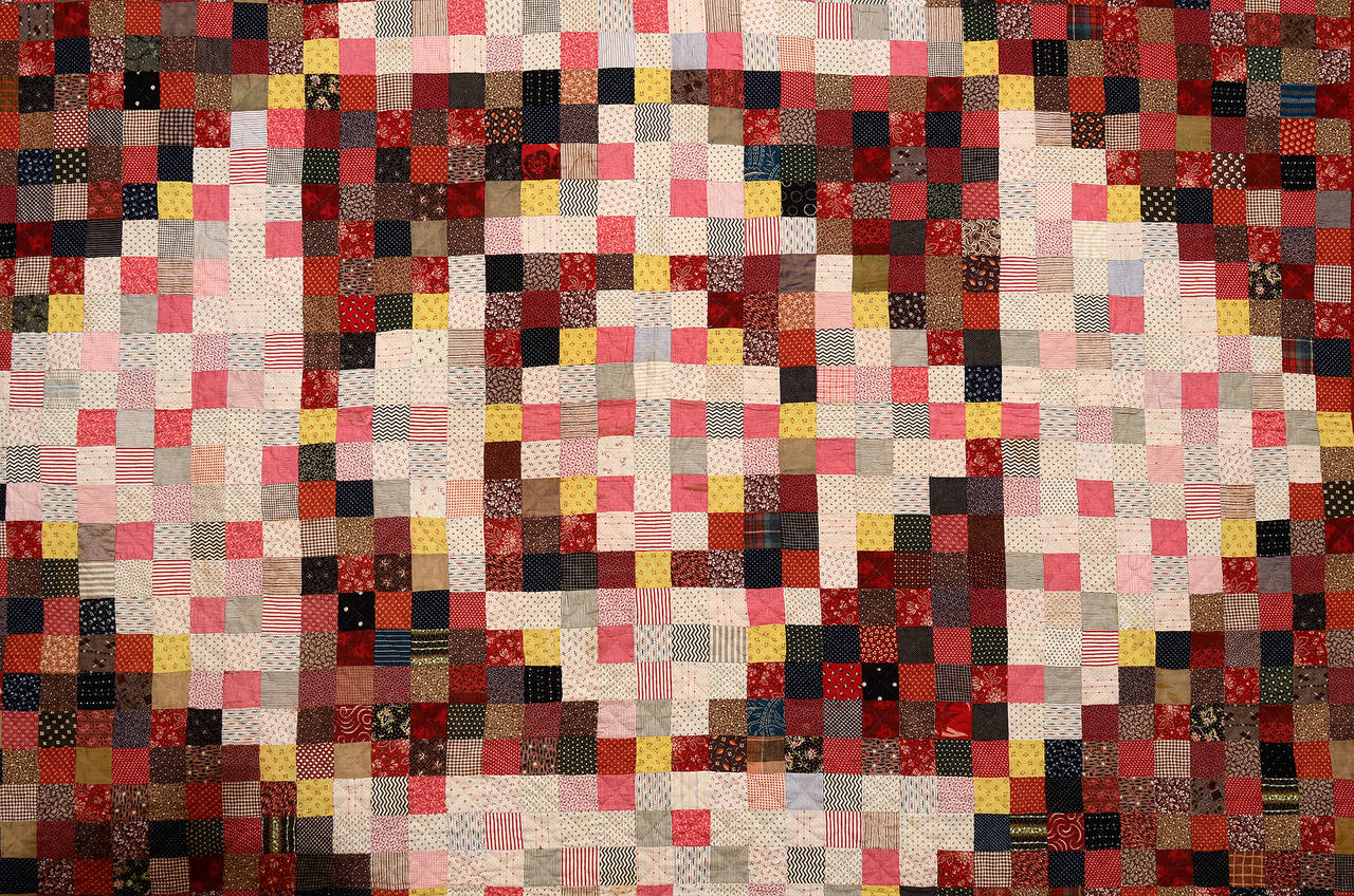 Late 19th Century One Patch Diamond in Square Quilt