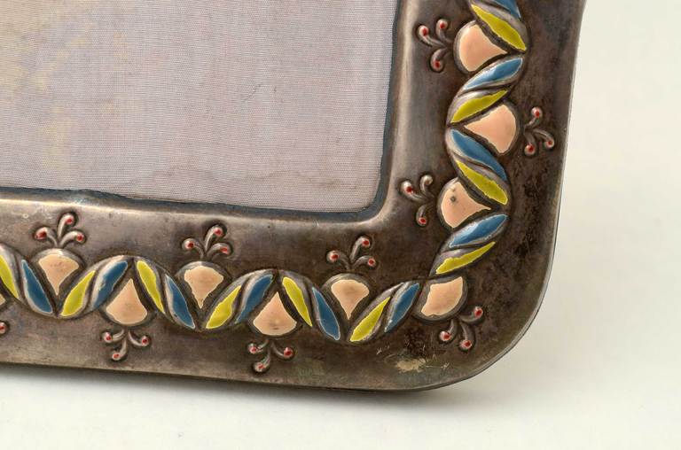 Sterling and Enamel Picture Frame