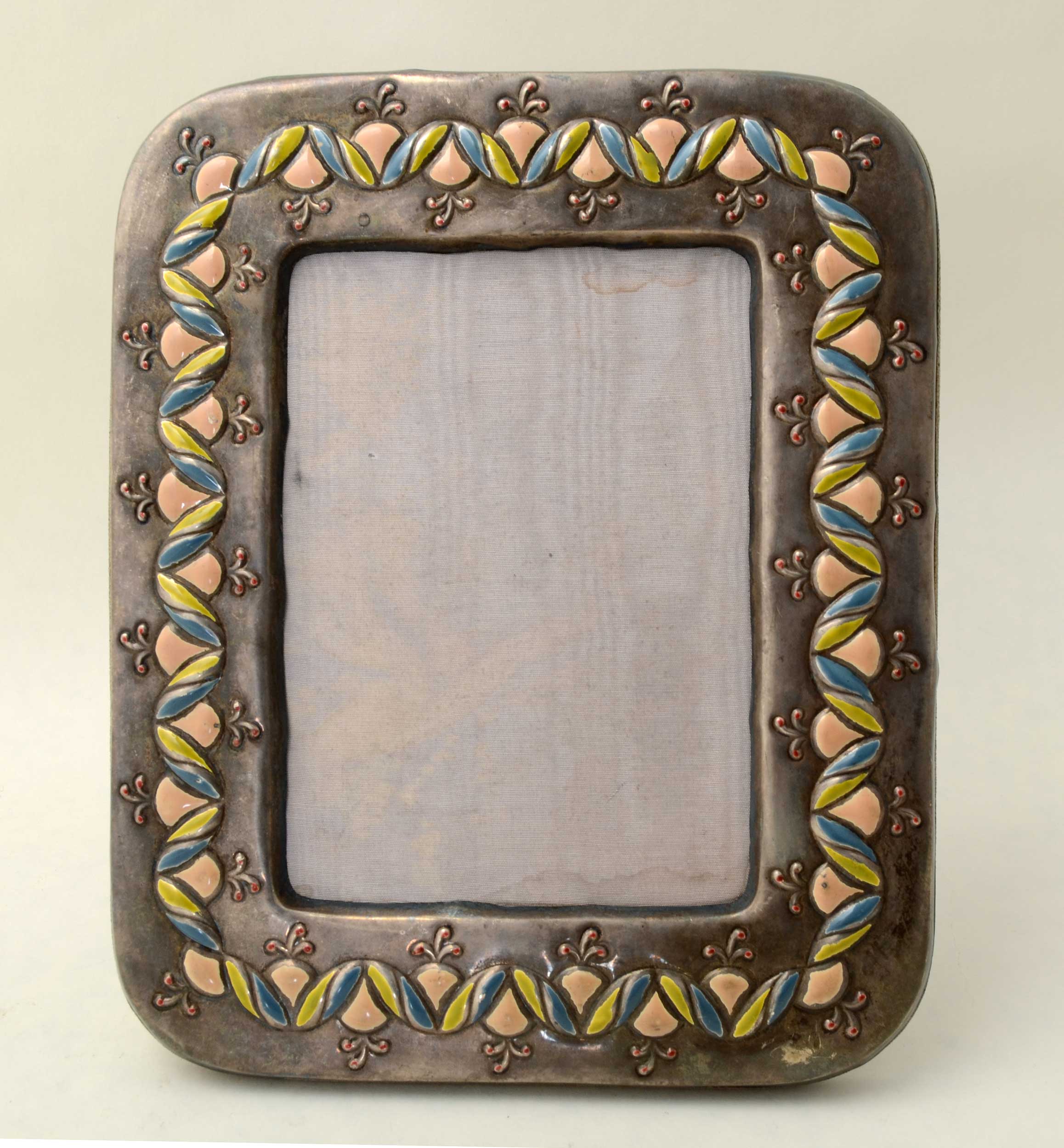 Sterling and Enamel Picture Frame