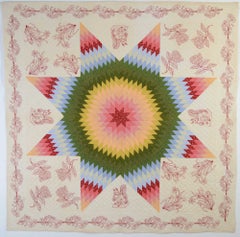 Lone Star Quilt with Embroidery