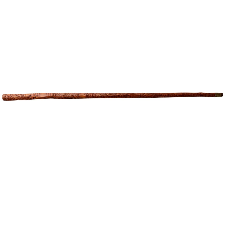 Thomas Jefferson Crannock Carved Cane