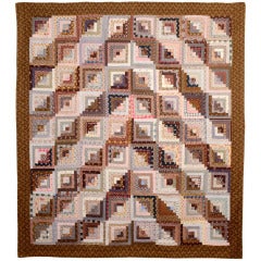 Antique Chevrons Log Cabin Quilt