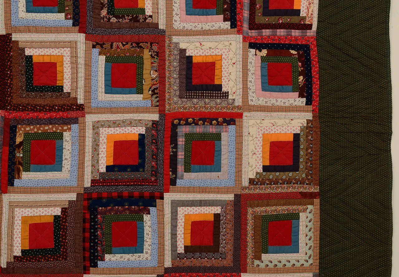 barn raising log cabin quilt pattern