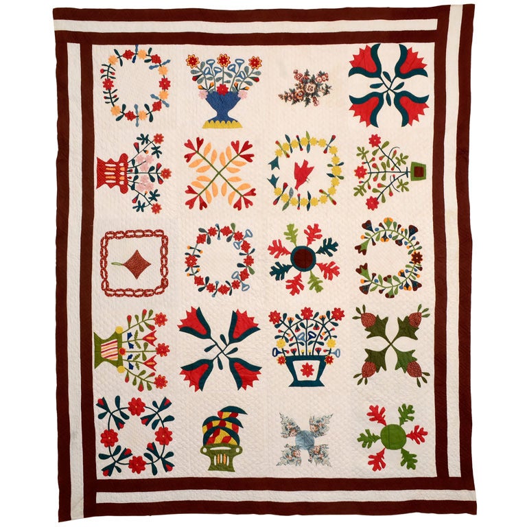 Maryland Album Quilt at 1stdibs