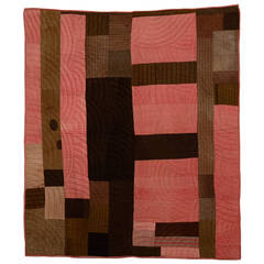 Antique Early Wool Abstract Quilt