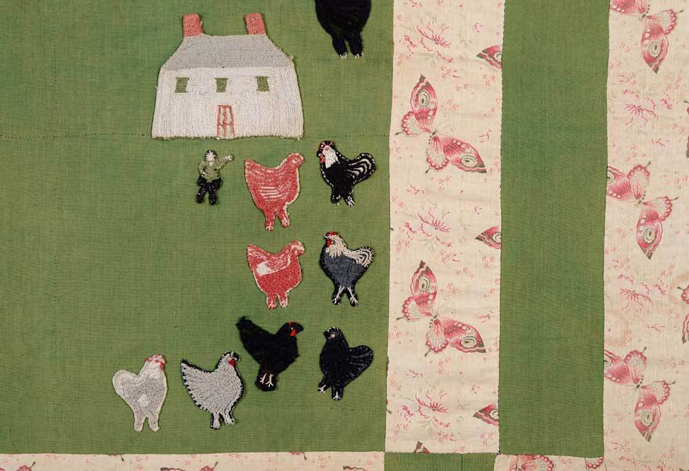 American Farm Scene Crib Quilt