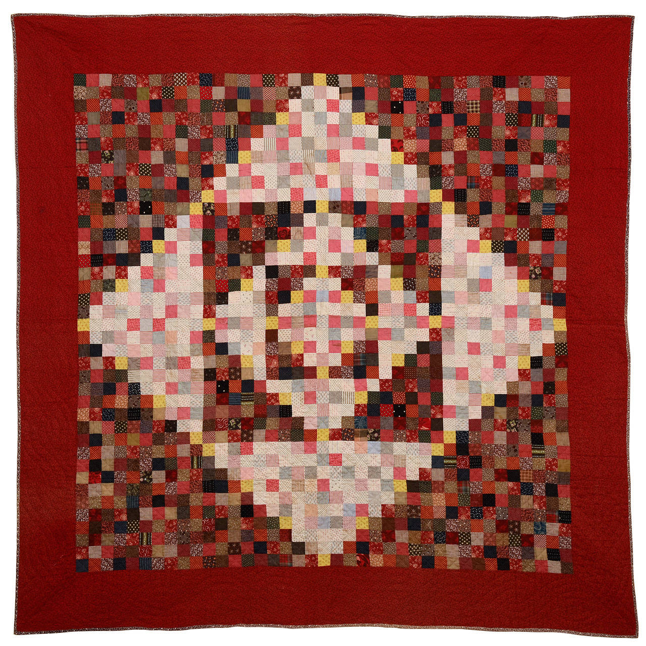 One Patch Diamond in Square Quilt For Sale at 1stdibs
