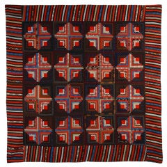 Light and Dark Log Cabin Quilt 9