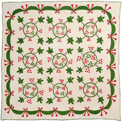 Grapes Applique Quilt with Swag and Tassel Border 7