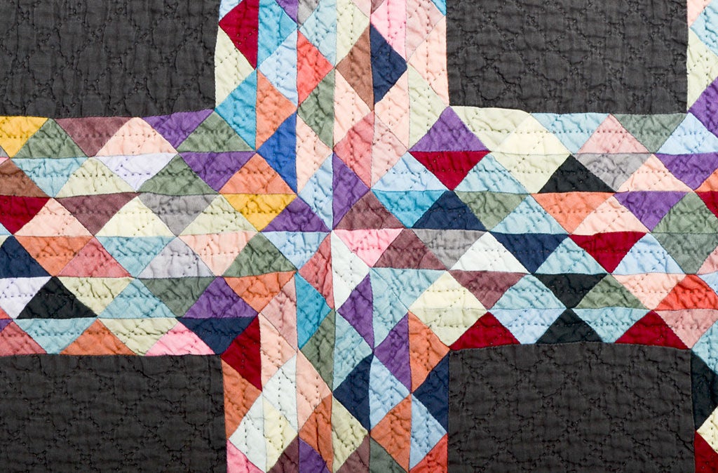 American Ohio Amish Ocean Waves Crib Quilt