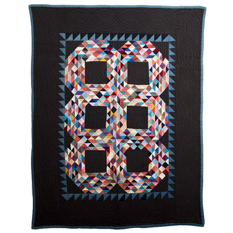 Ohio Amish Ocean Waves Crib Quilt