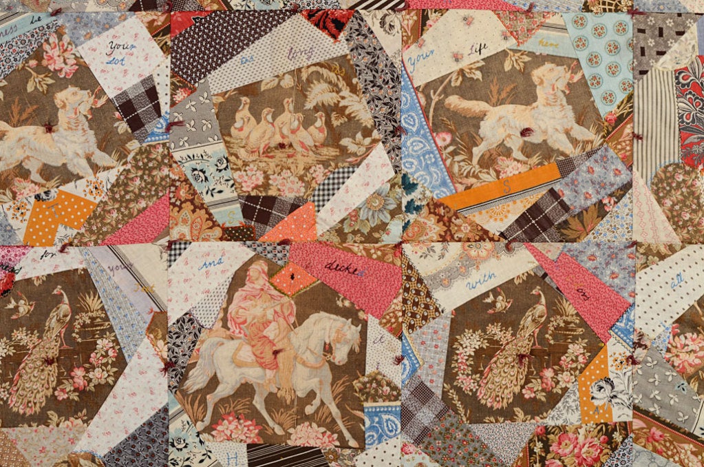 Cotton Crazy Crib Quilt For Sale at 1stDibs