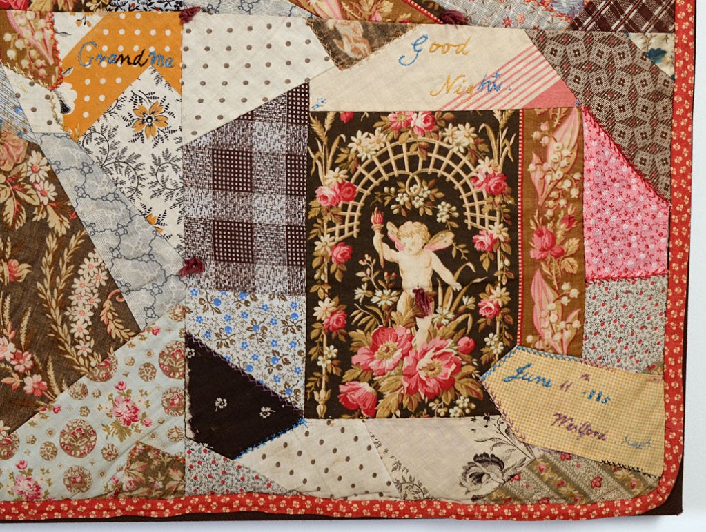 Cotton Crazy Crib Quilt For Sale at 1stDibs