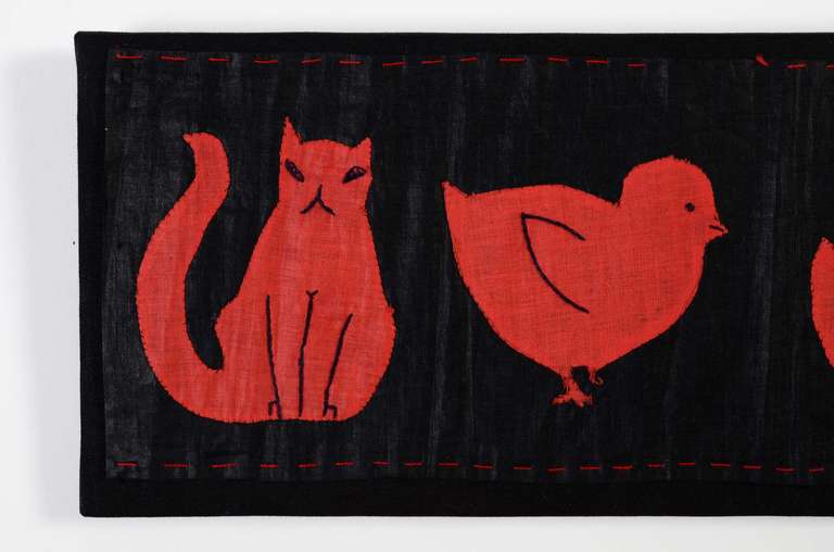 American Panel of Appliqued Animals For Sale