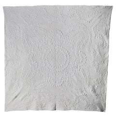 Trapunto Whitework Quilt Signed Ada Chew