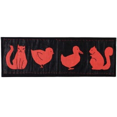 Panel of Appliqued Animals 12