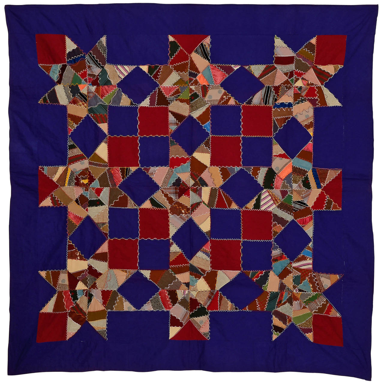 Mennonite Touching Stars Quilt For Sale at 1stdibs