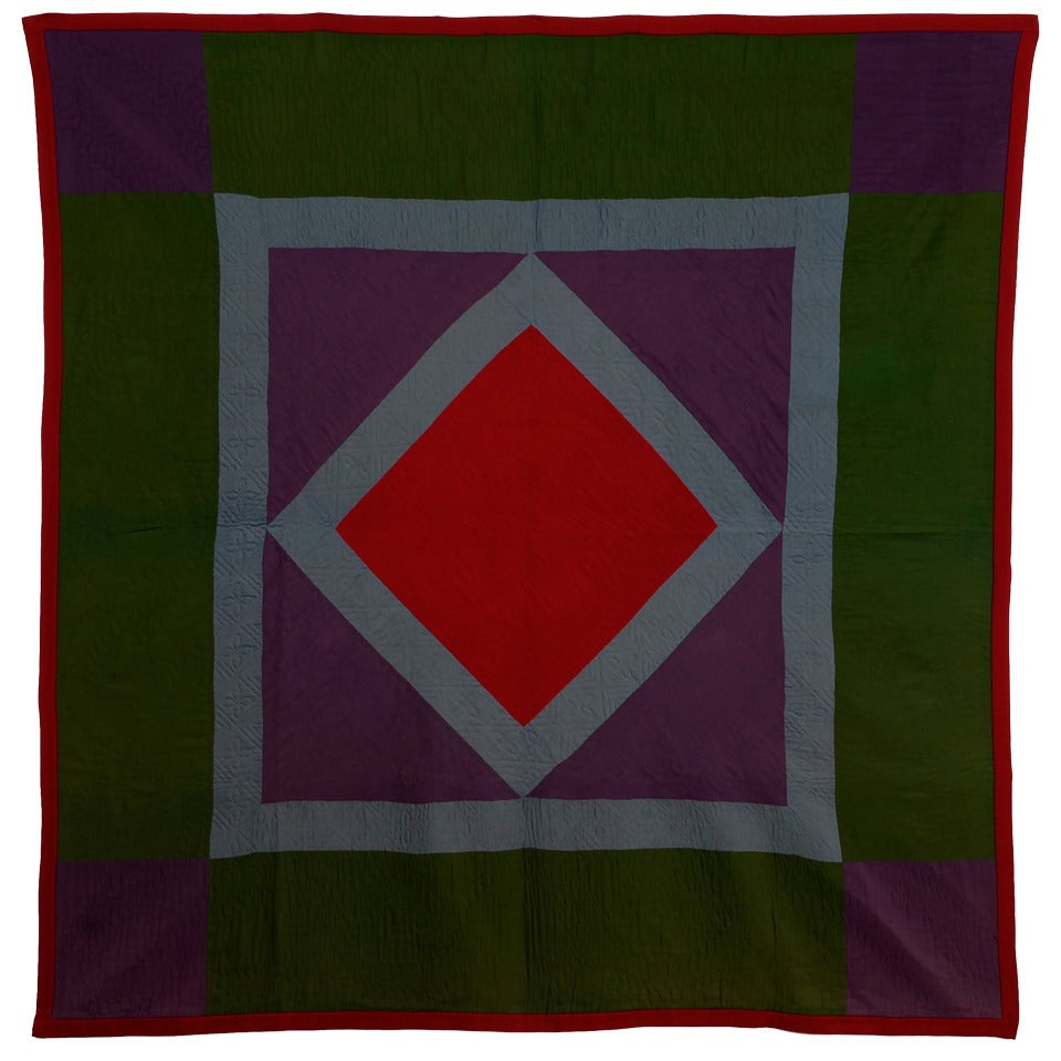 Lancaster County Amish Center Diamond Quilt