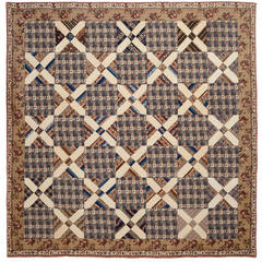 Old Italian Block Chintz Quilt 9