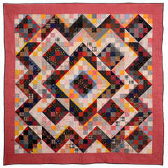 Antique Perkiomenville Pieced Quilt Pattern