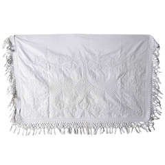 Whitework Trapunto Dresser Scarf