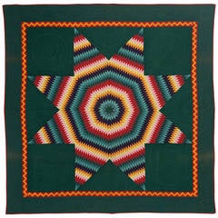 Antique Mennonite Lone Star Quilt