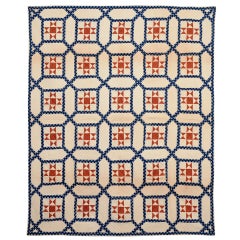 Antique Garden Maze Quilt with Evening Stars