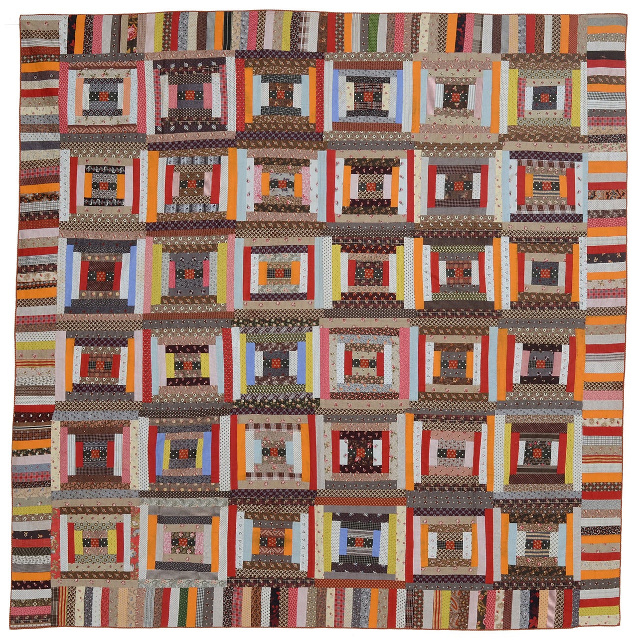 Courthouse Steps Log Cabin Quilt