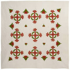 Antique Ulips and Wreaths Quilt