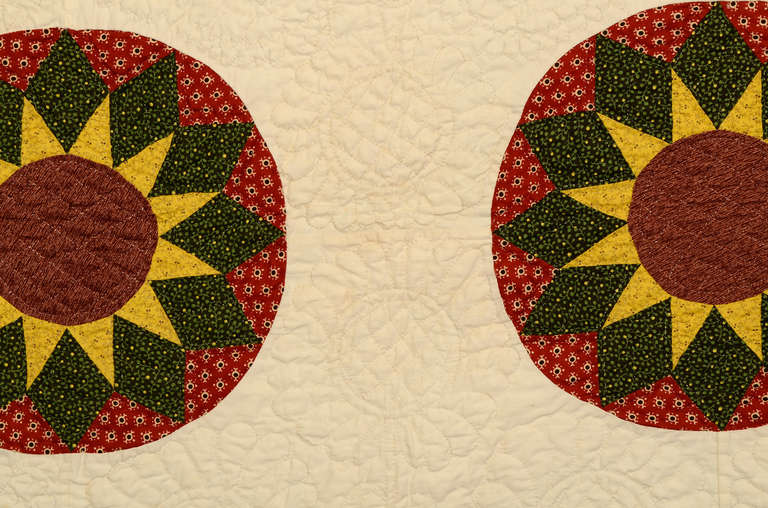 19th Century Rising Suns Quilt