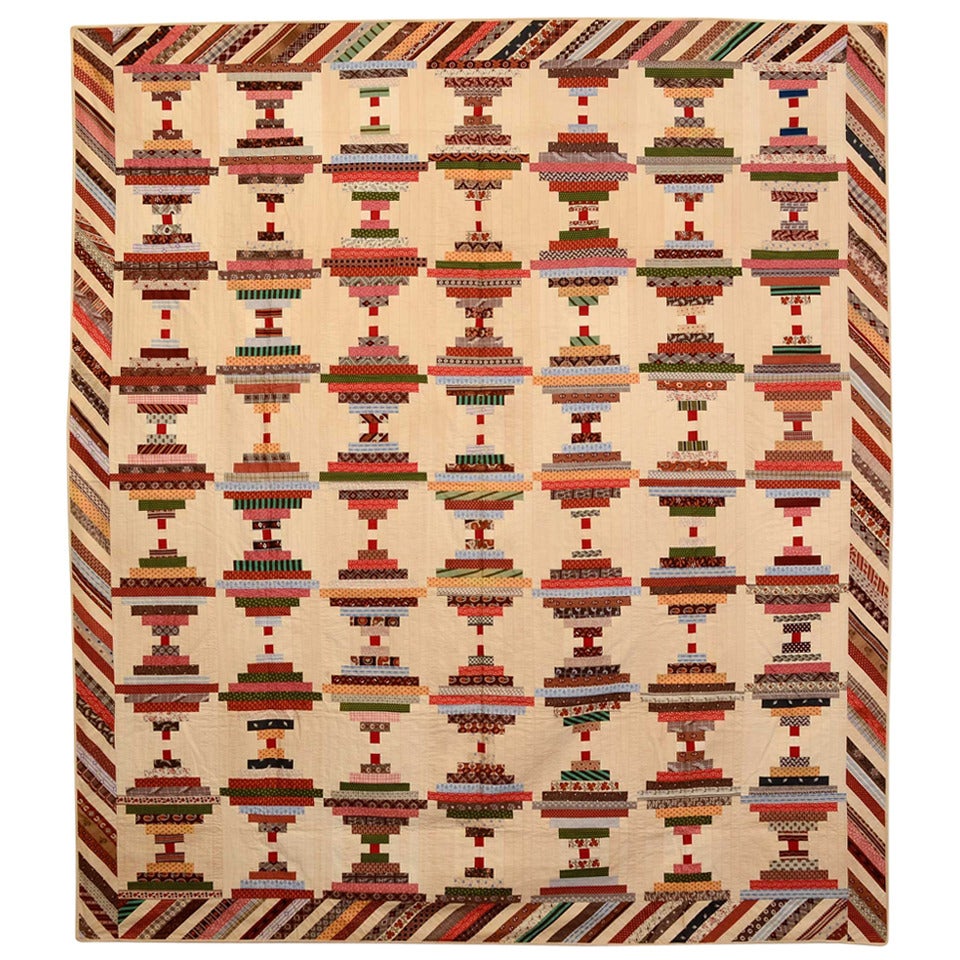 Courthouse Steps Log Cabin Quilt