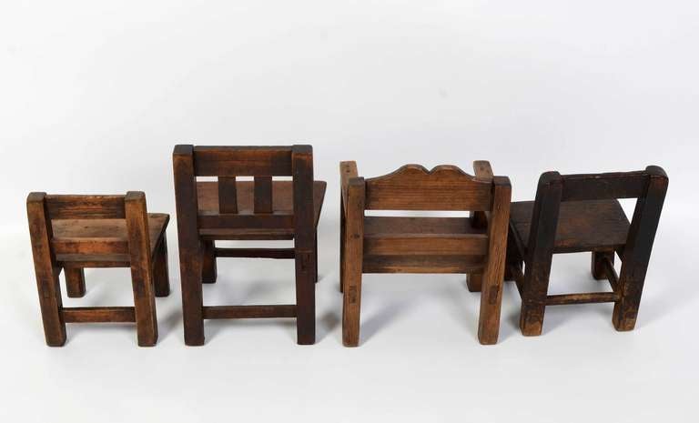 Mexican Assembled Set of Children's Chairs