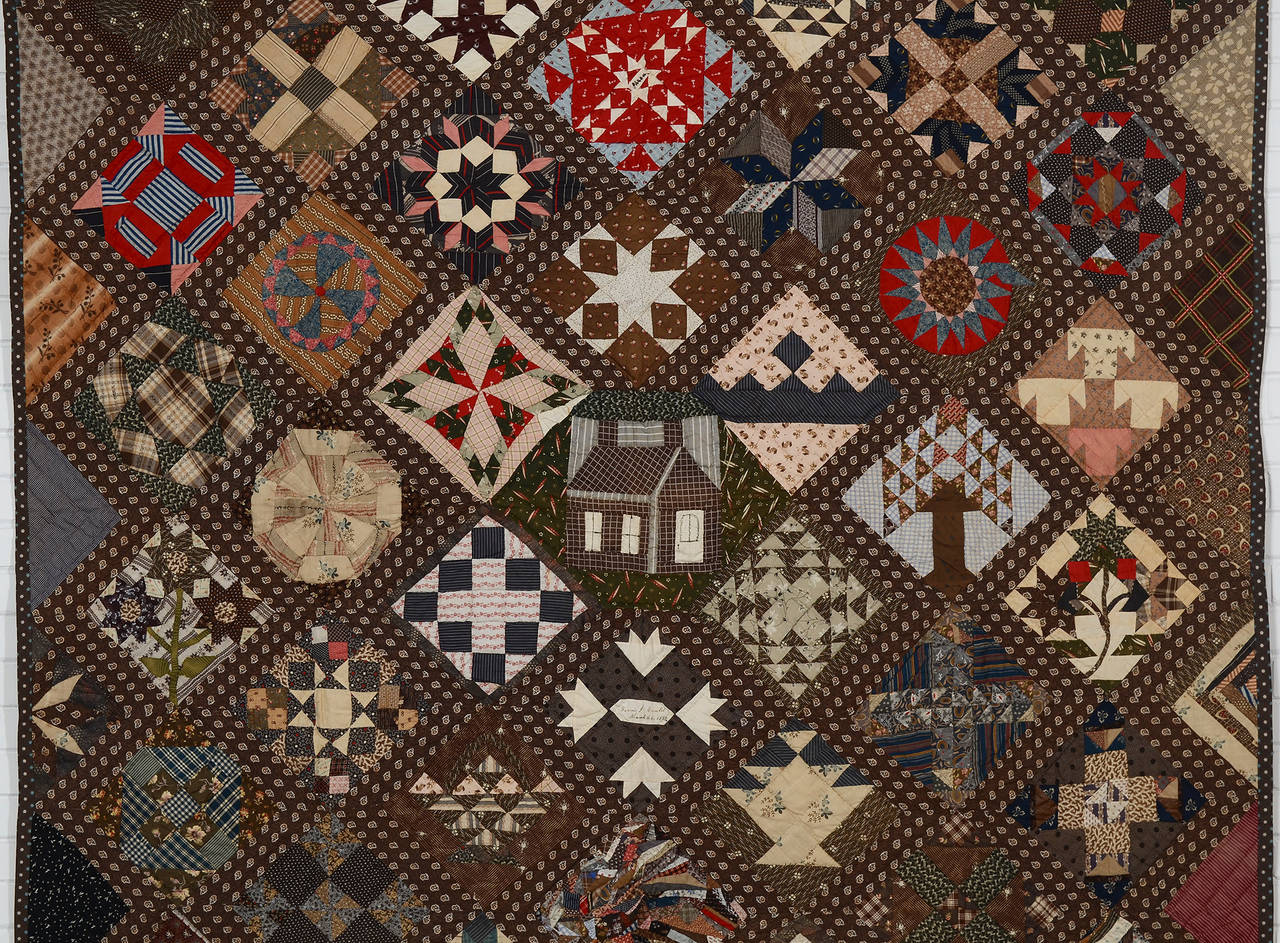 New England Sampler Quilt Dated 1891 at 1stDibs new england quilts