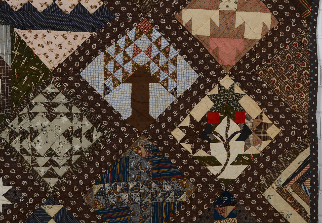 New England Sampler Quilt Dated 1891 at 1stDibs new england quilts for sale