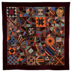 Antique Velvet Sampler / Crazy Quilt