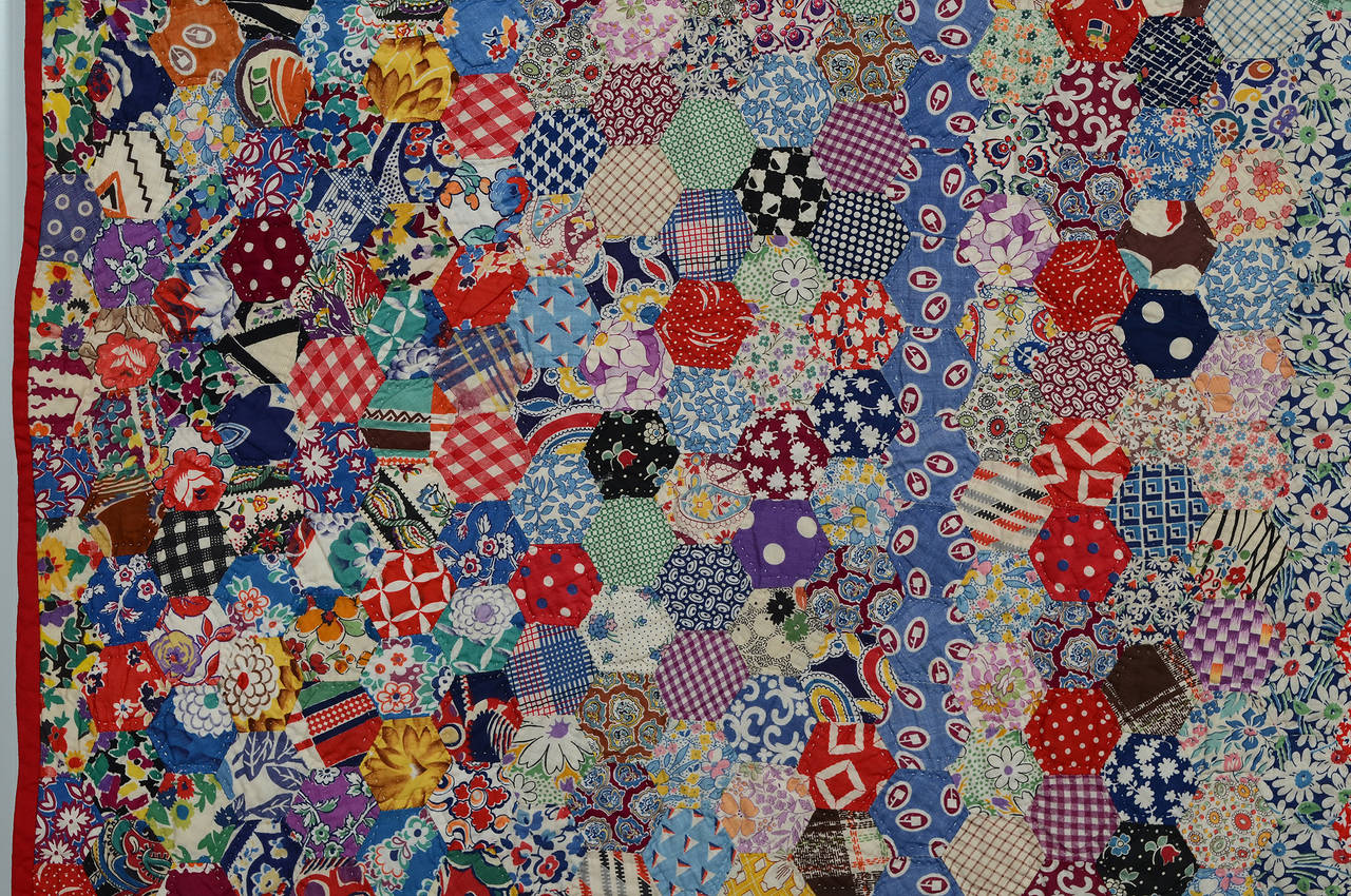 Patchwork Hexagons Medallion Quilt