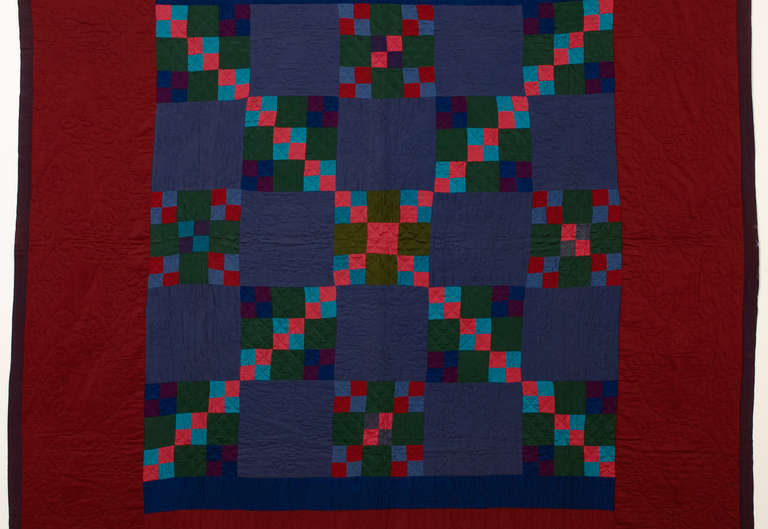 amish nine patch quilt